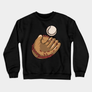 Baseball Glove Baseball Player Crewneck Sweatshirt